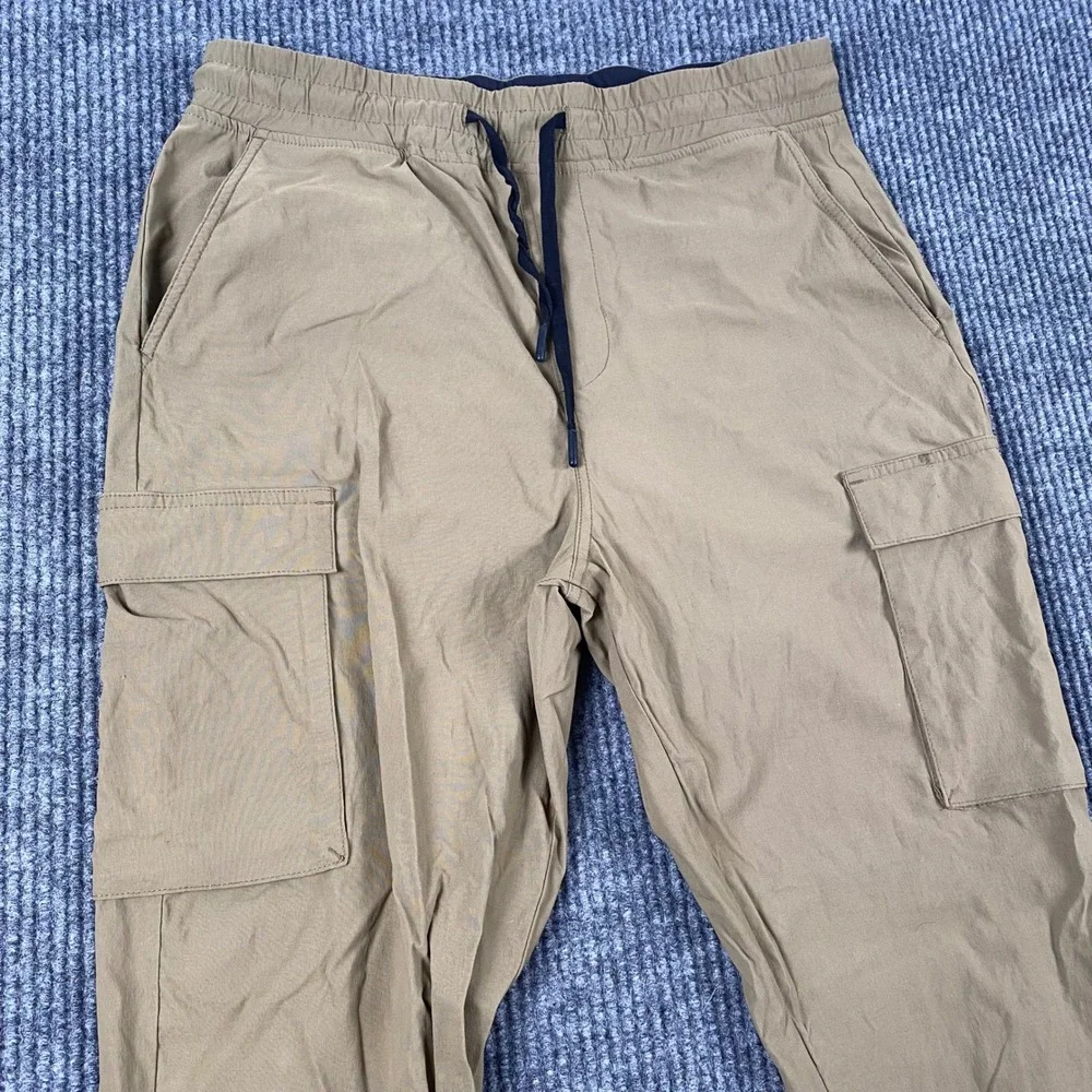 Kenneth Cole New York Mens Tan Stretch Cargo Jogger Pants Size M Khaki‎ Utility